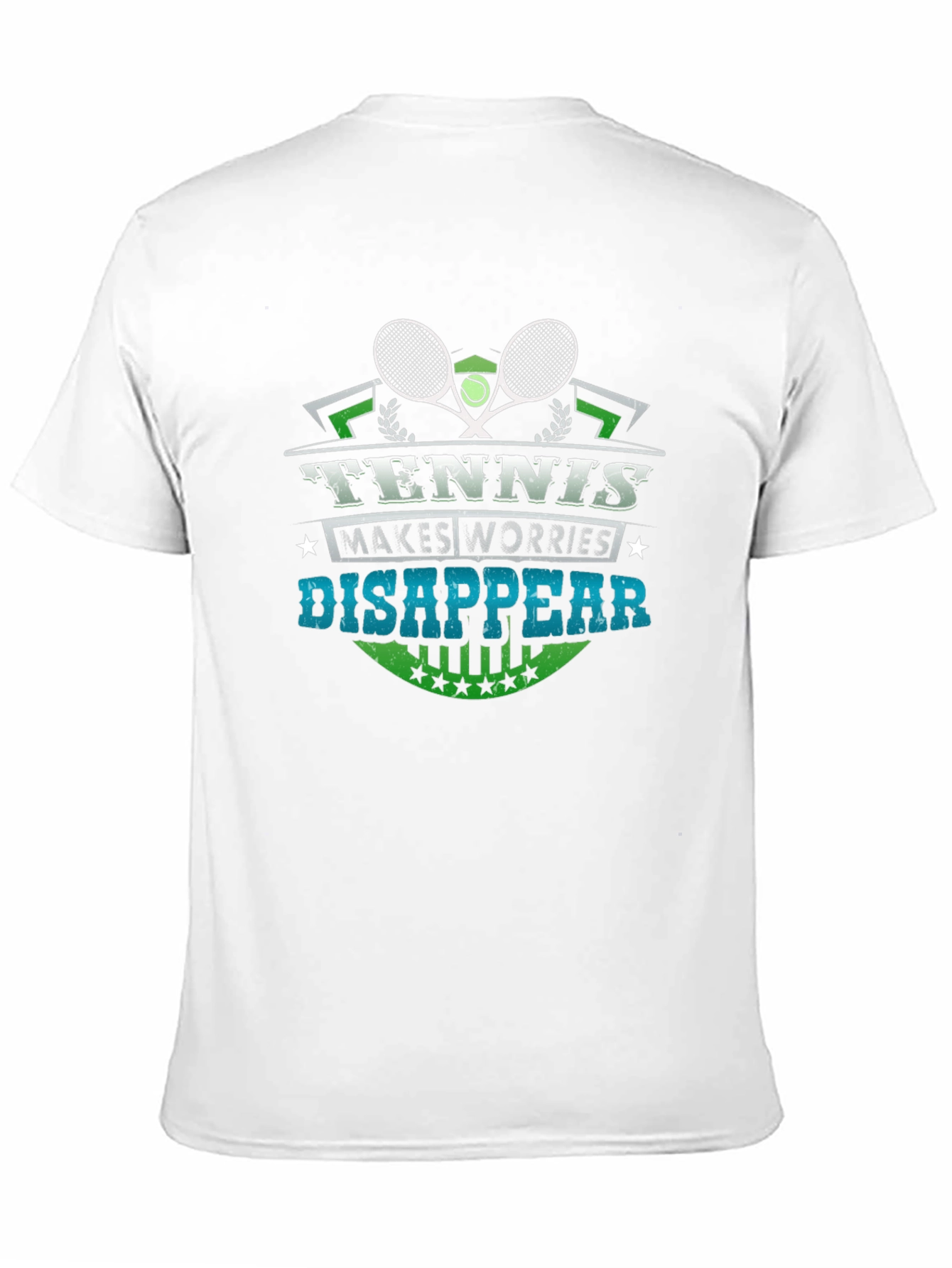 Tennis Makes Worries Disappear Black Graphic Tee