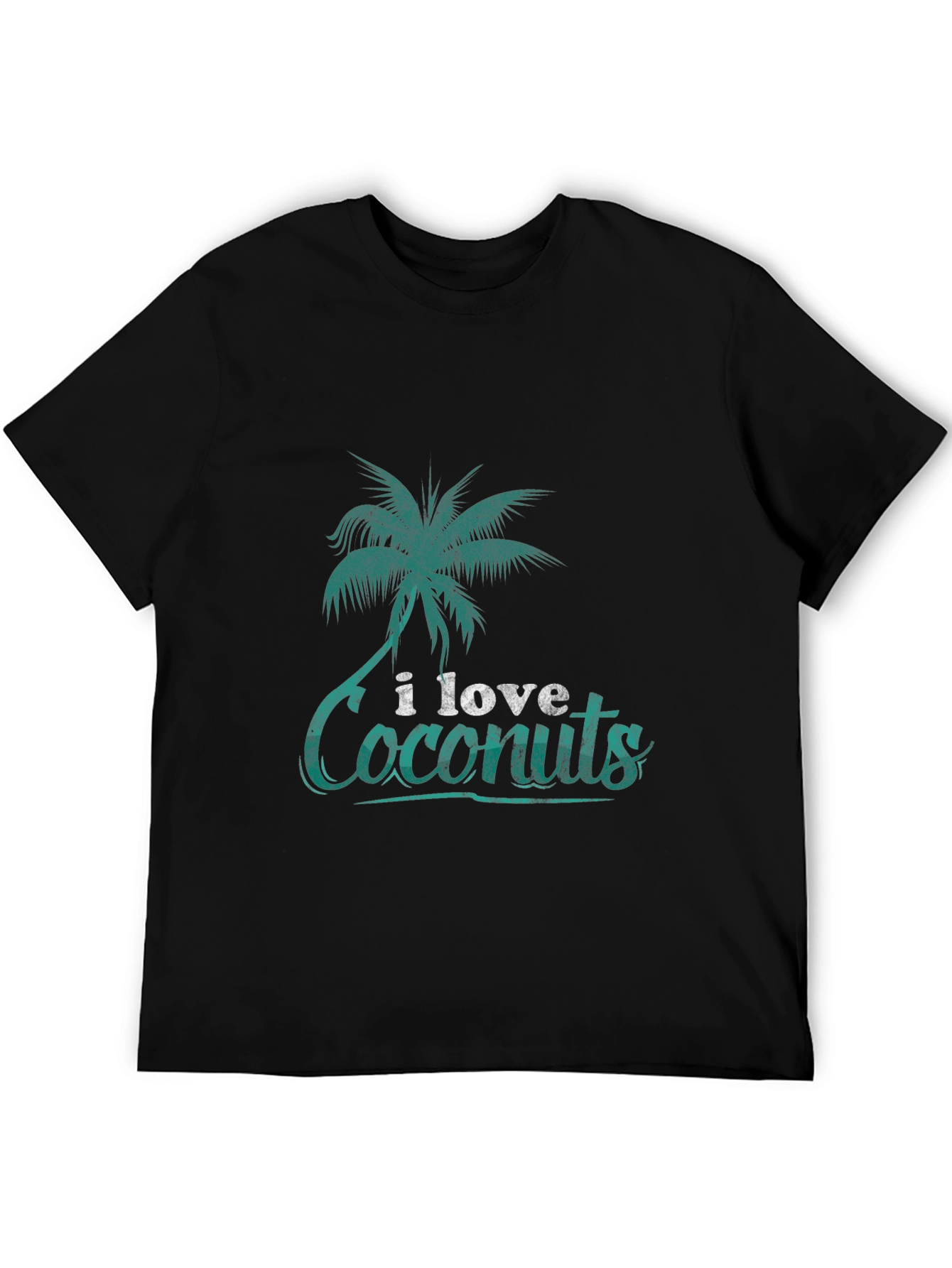 I Love Coconuts T-Shirt: Tropical Palm Tree Design
