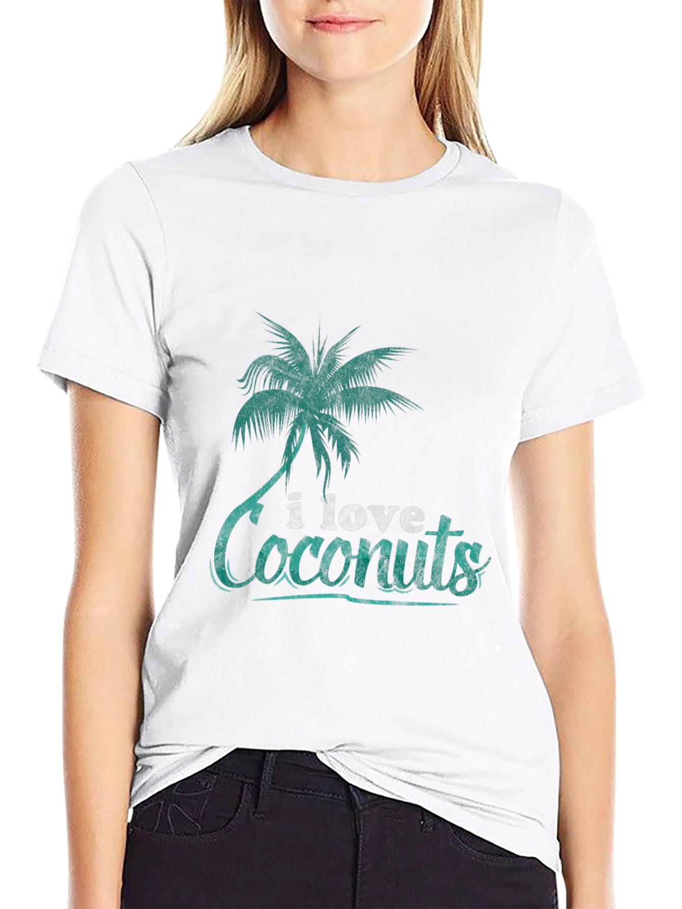 I Love Coconuts T-Shirt: Tropical Palm Tree Design