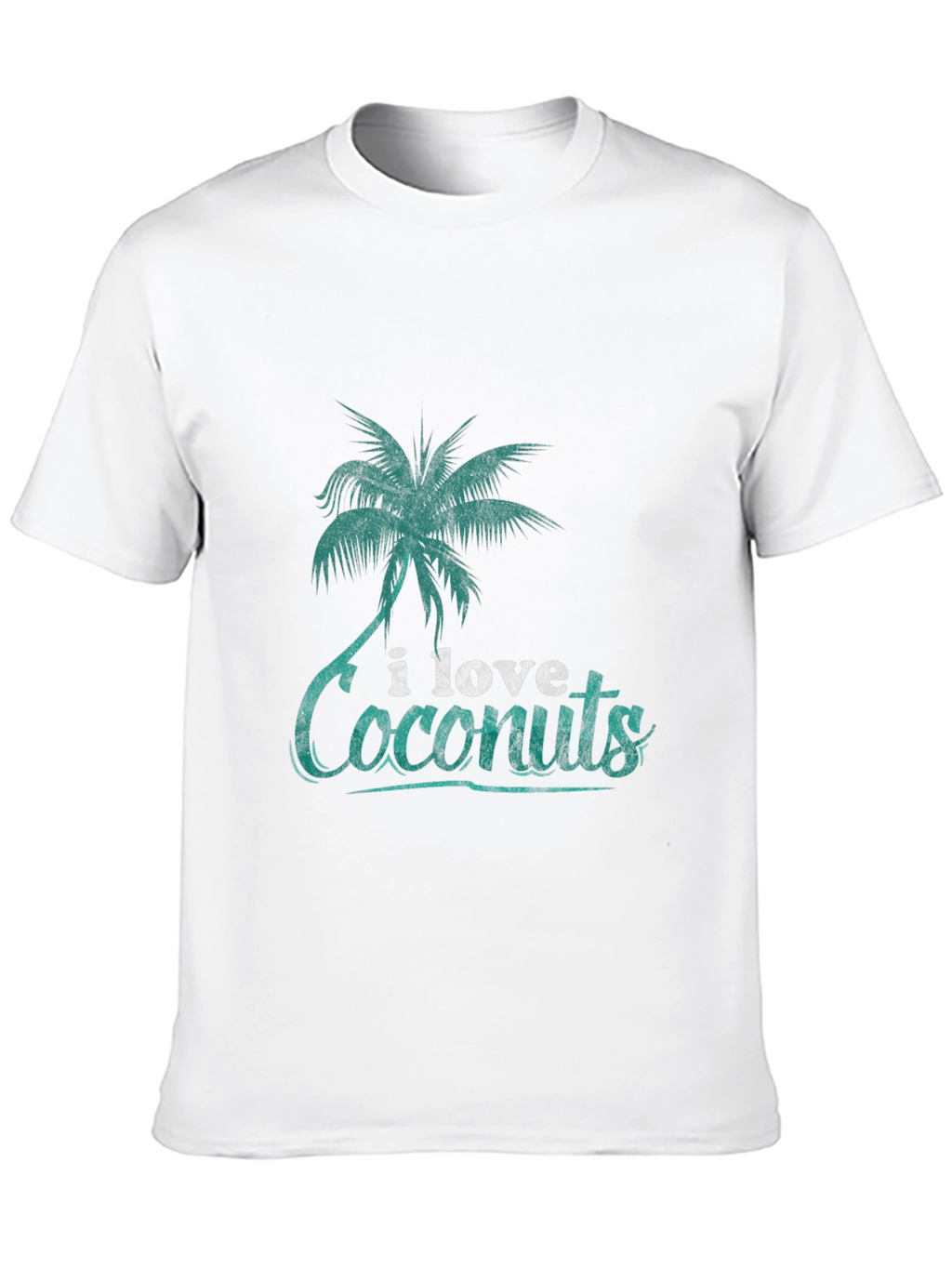 I Love Coconuts T-Shirt: Tropical Palm Tree Design