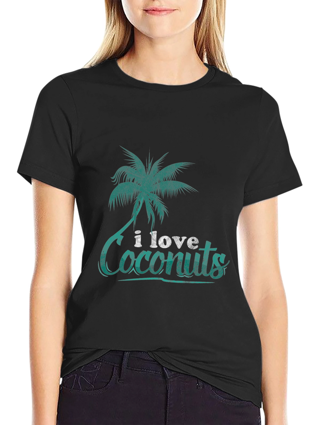 I Love Coconuts T-Shirt: Tropical Palm Tree Design