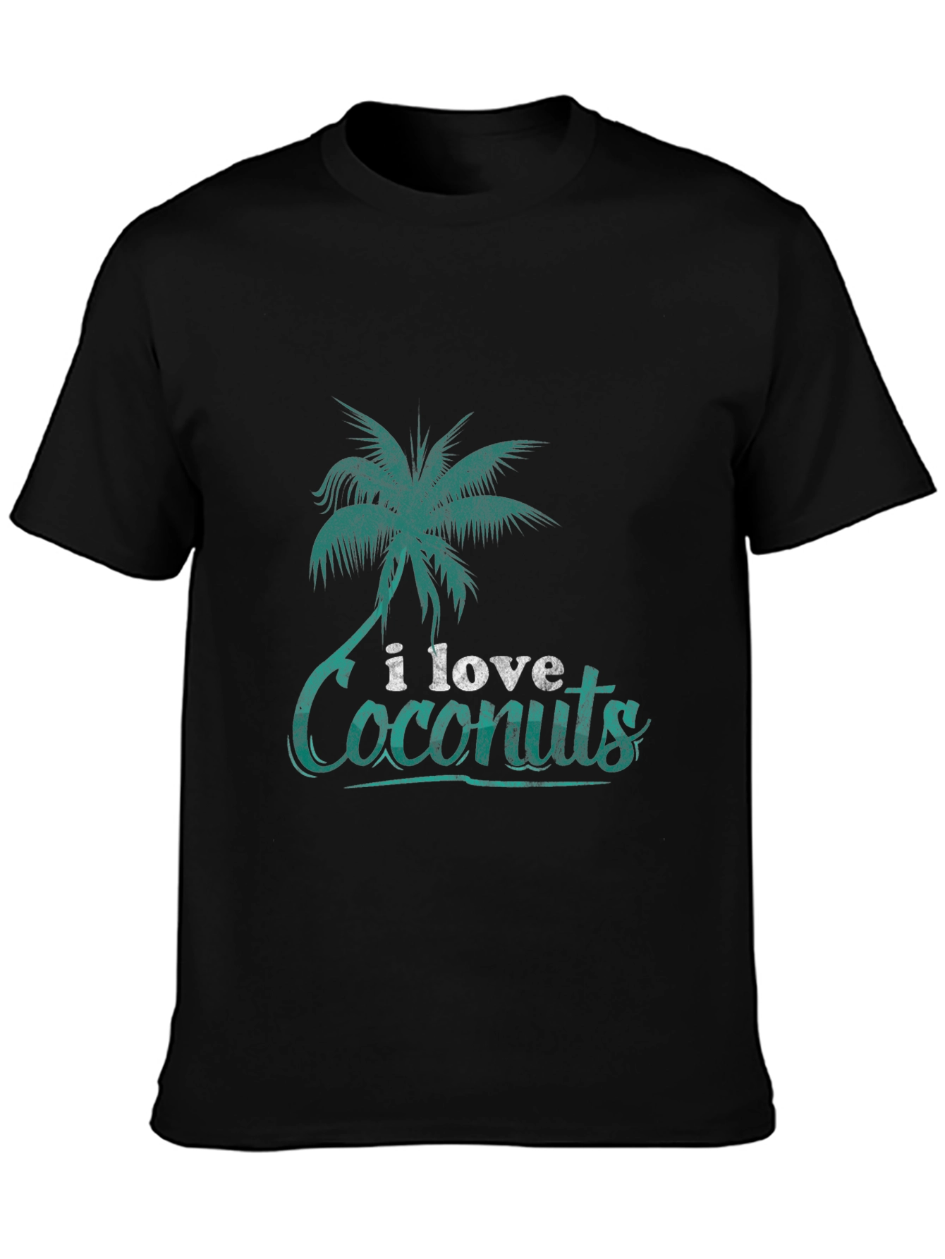 I Love Coconuts T-Shirt: Tropical Palm Tree Design
