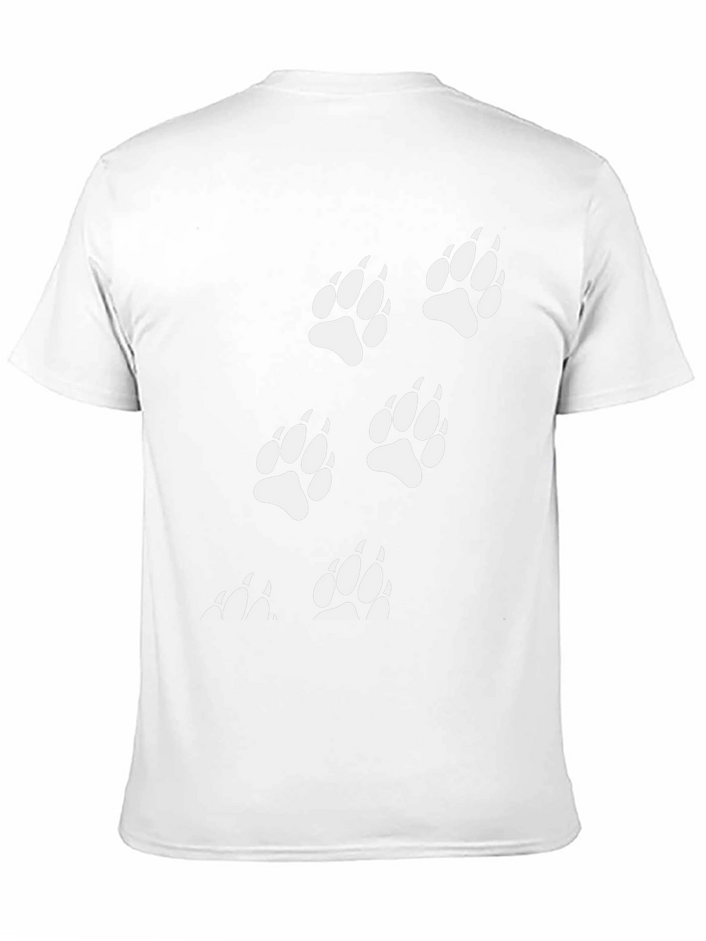 Bear Paw Print T-Shirt - Black Cotton Tee