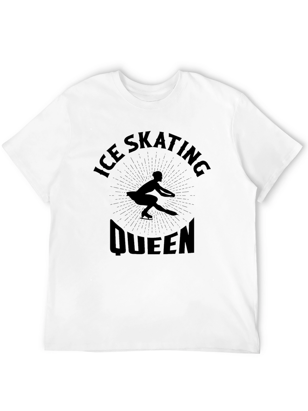 Ice Skating Queen Black Graphic Tee