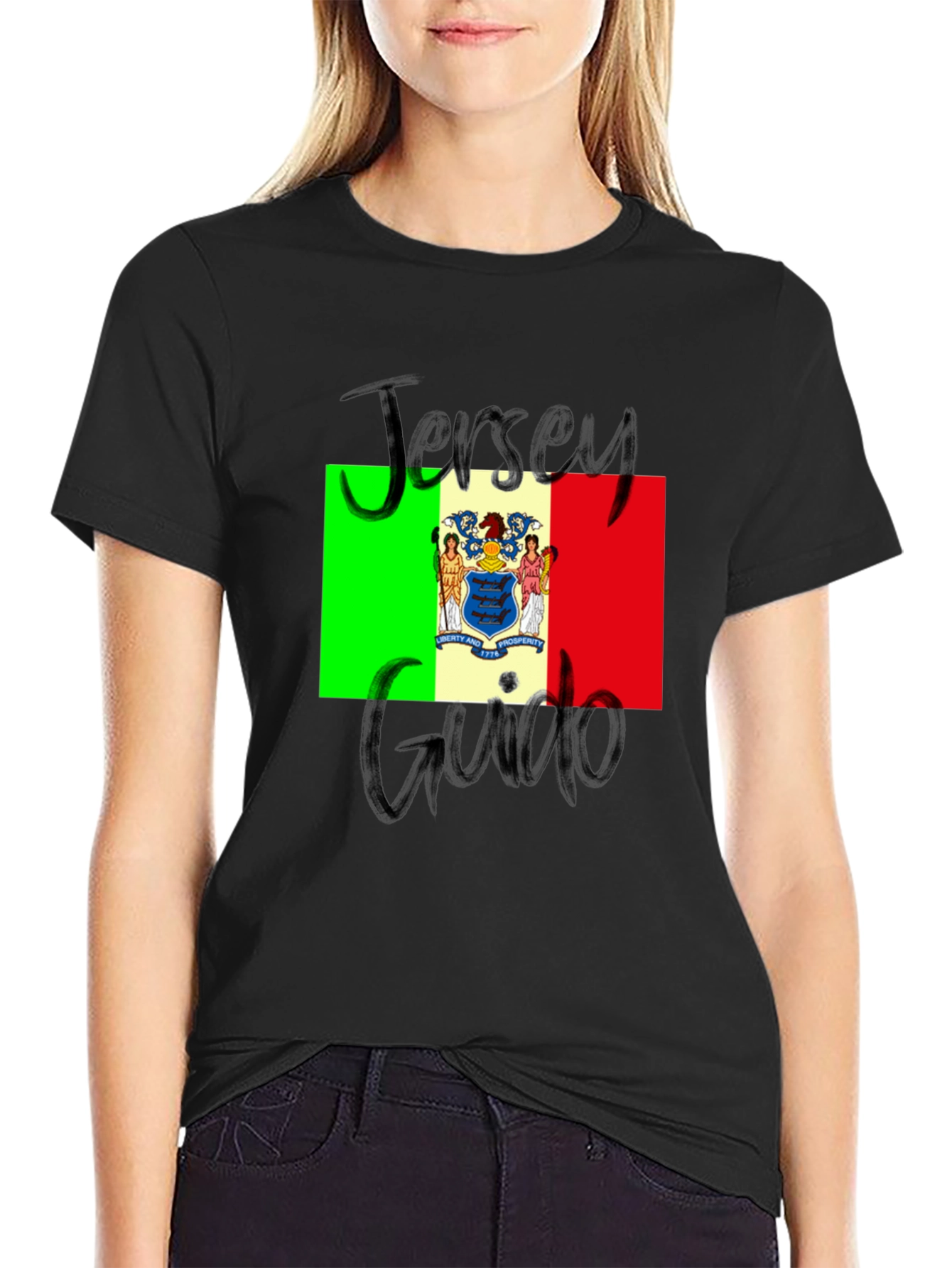 Jersey Guido T-Shirt: State Flag Graphic Tee