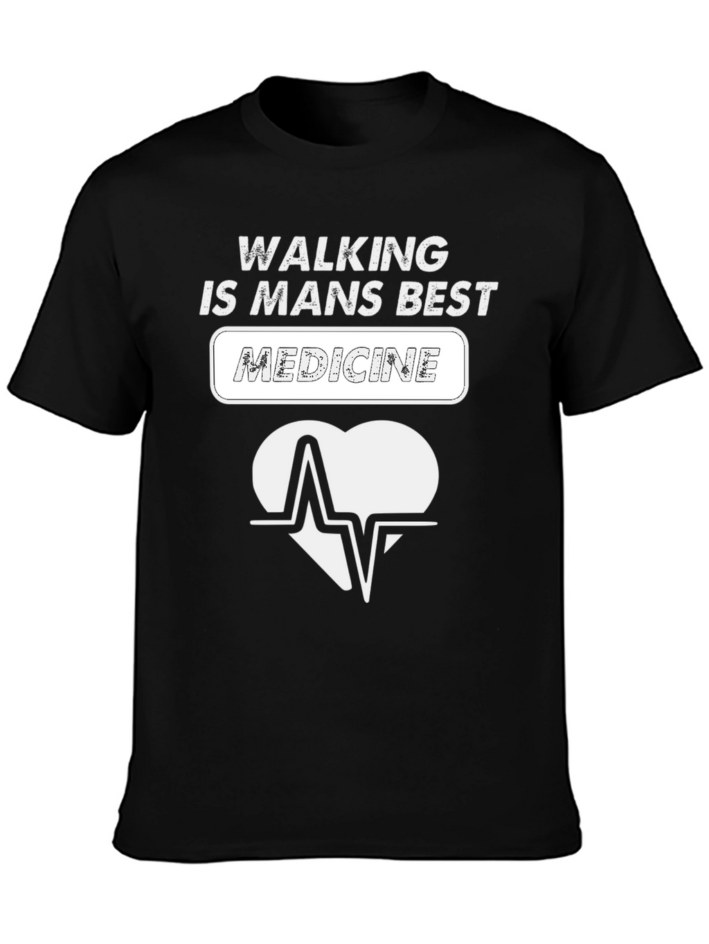 Walking Medicine T-Shirt - Heartbeat Design