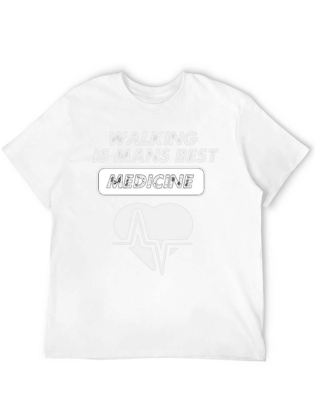 Walking Medicine T-Shirt - Heartbeat Design