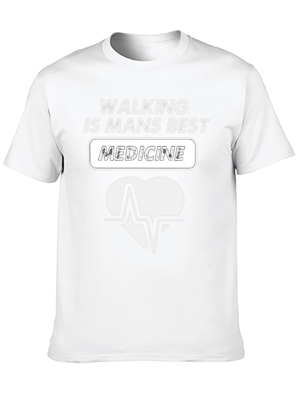 Walking Medicine T-Shirt - Heartbeat Design