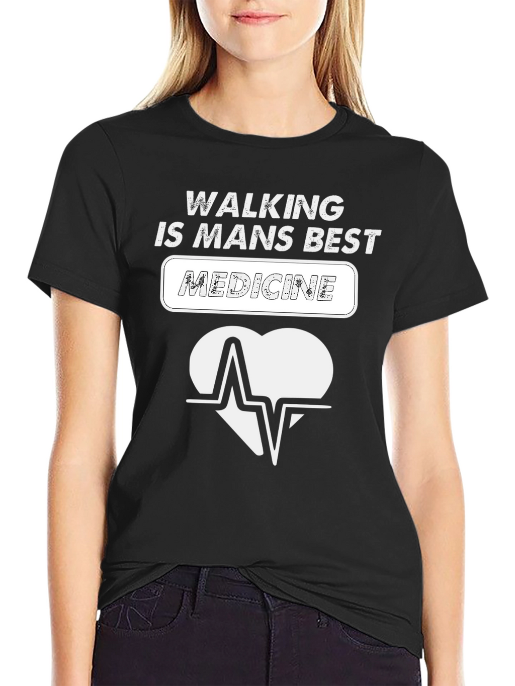 Walking Medicine T-Shirt - Heartbeat Design
