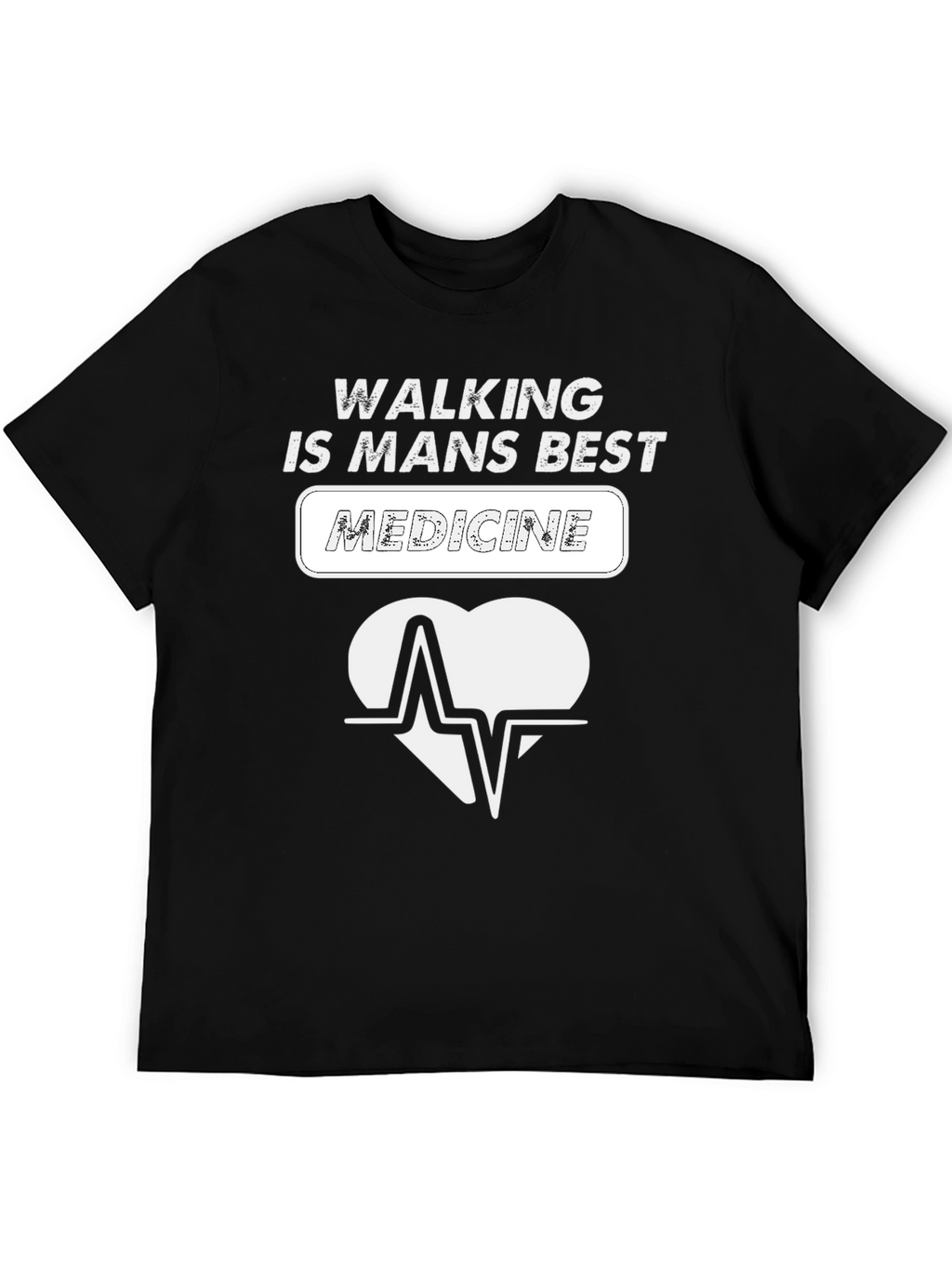 Walking Medicine T-Shirt - Heartbeat Design