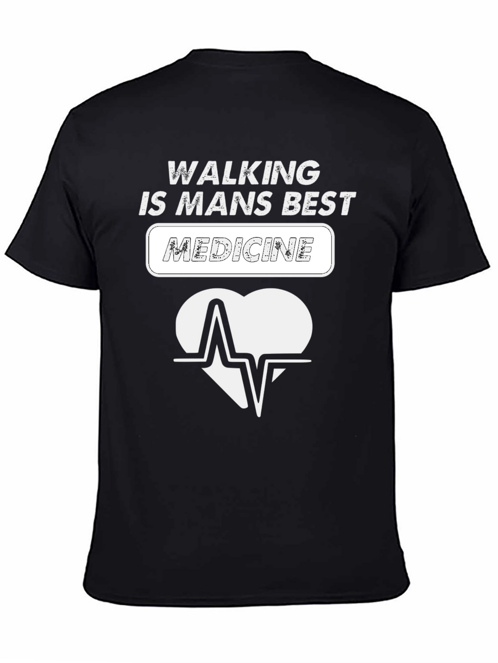 Walking Medicine T-Shirt - Heartbeat Design