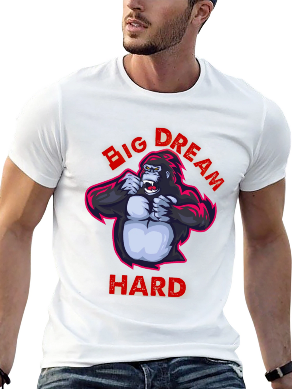 Big Dream Hard T-Shirt - Gorilla Graphic Tee