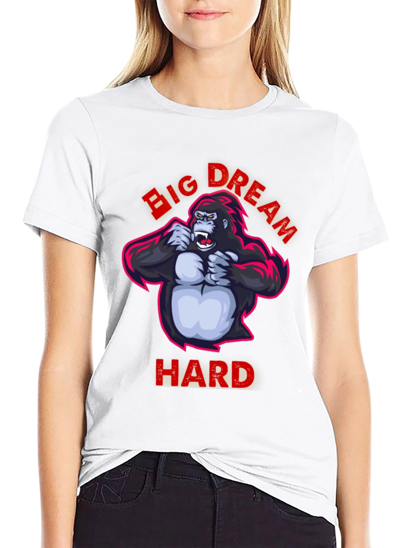 Big Dream Hard T-Shirt - Gorilla Graphic Tee