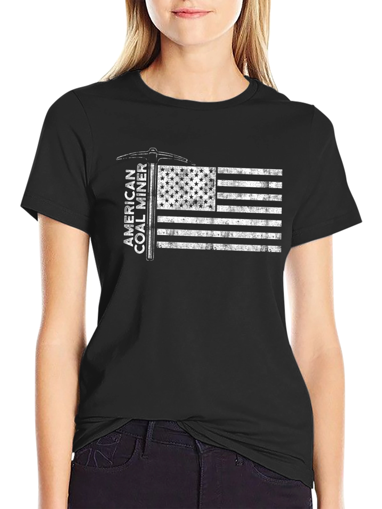 American Coal Miner Flag Graphic Tee