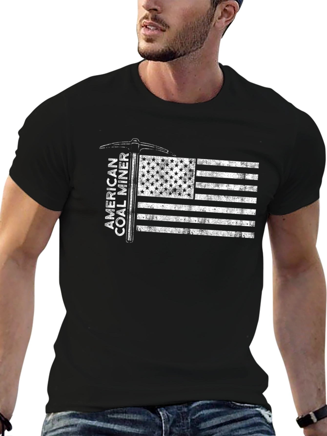 American Coal Miner Flag Graphic Tee