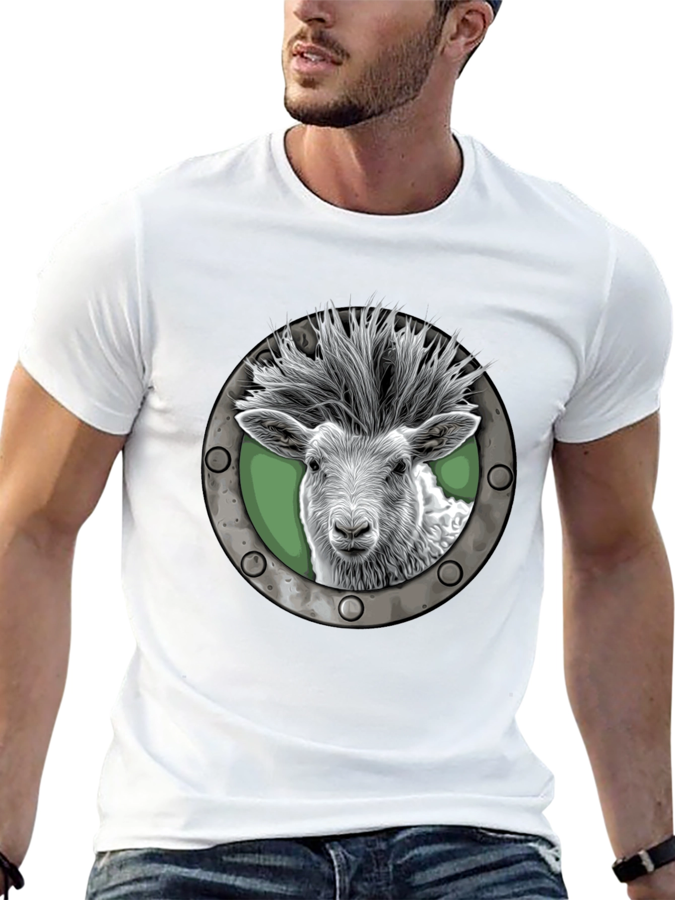 Punk Sheep T-Shirt - Cool Animal Graphic Tee