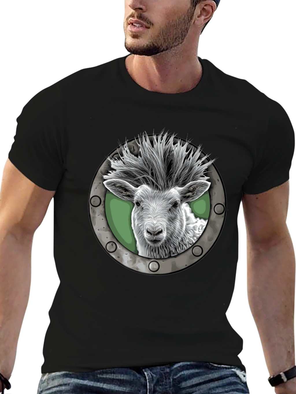 Punk Sheep T-Shirt - Cool Animal Graphic Tee