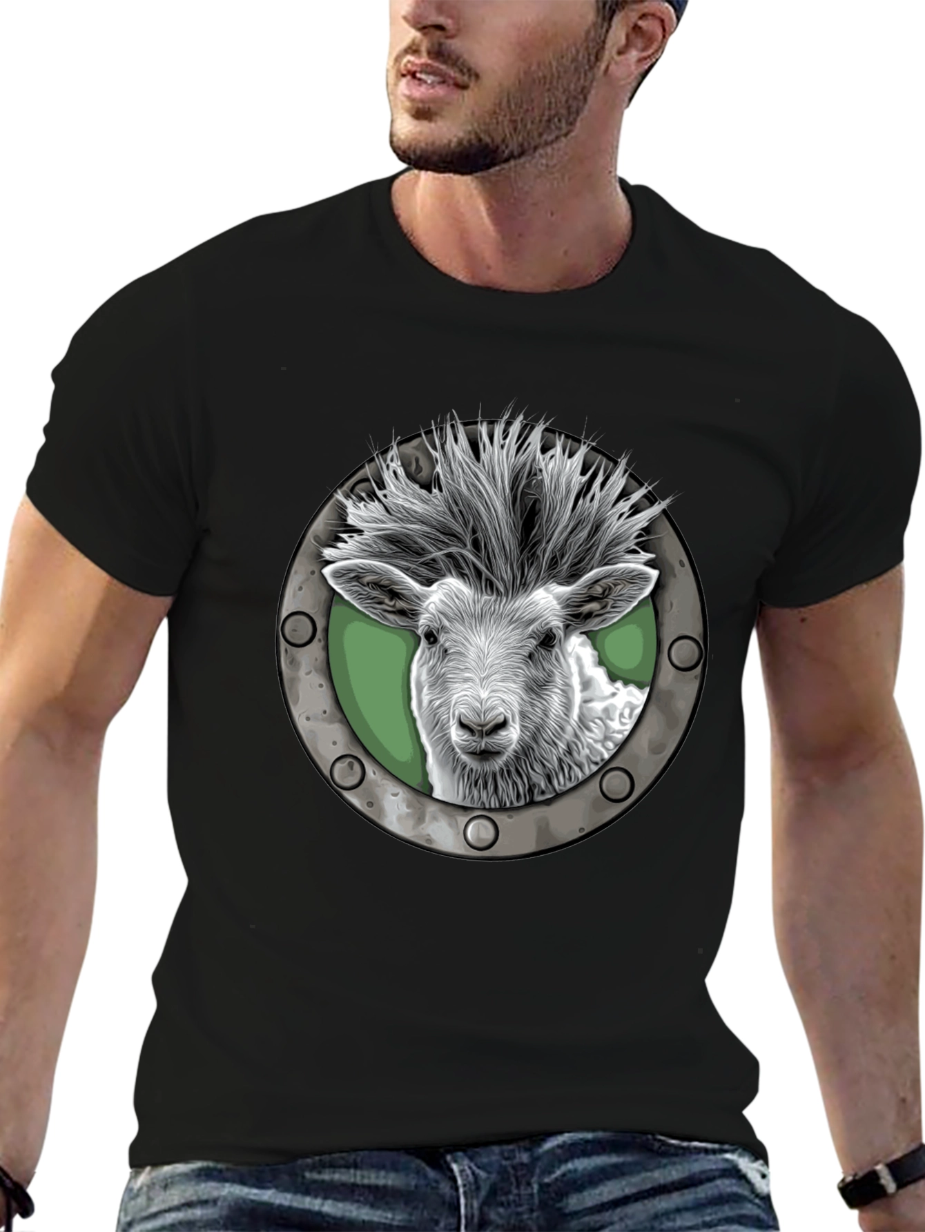 Punk Sheep T-Shirt - Cool Animal Graphic Tee