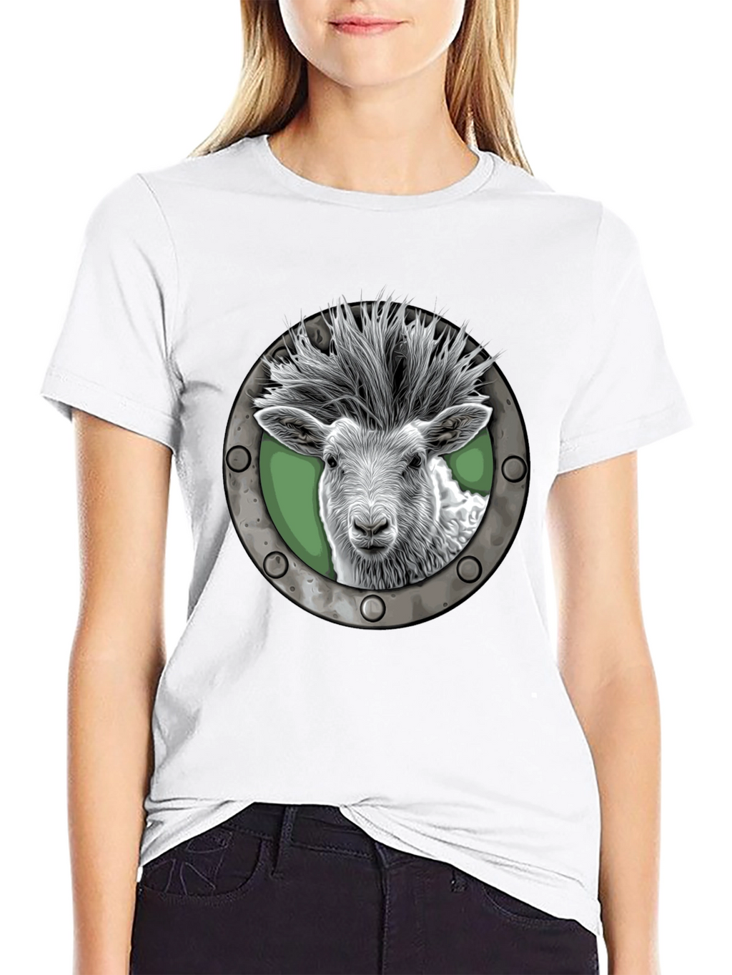 Punk Sheep T-Shirt - Cool Animal Graphic Tee