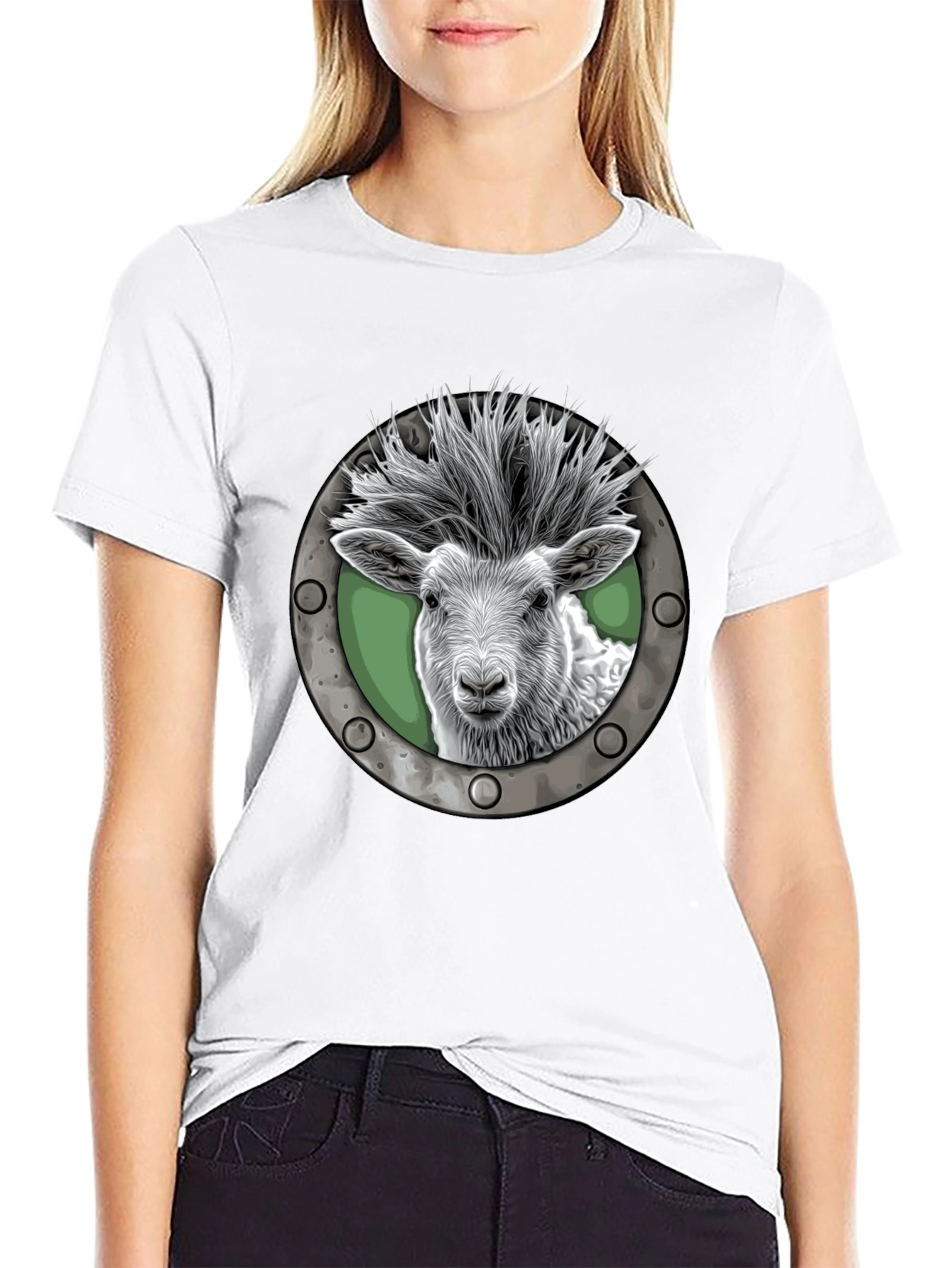 Punk Sheep T-Shirt - Cool Animal Graphic Tee