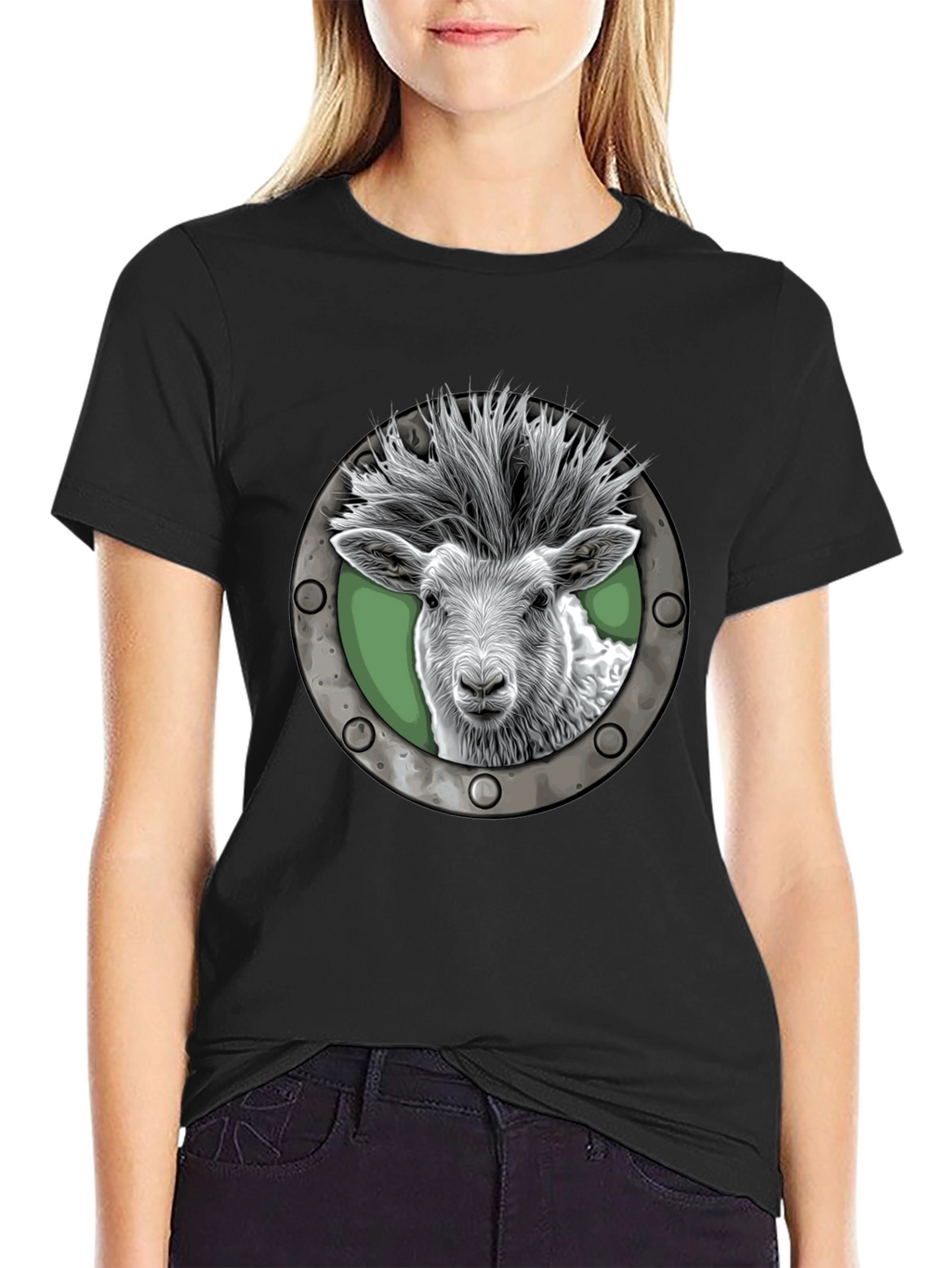 Punk Sheep T-Shirt - Cool Animal Graphic Tee