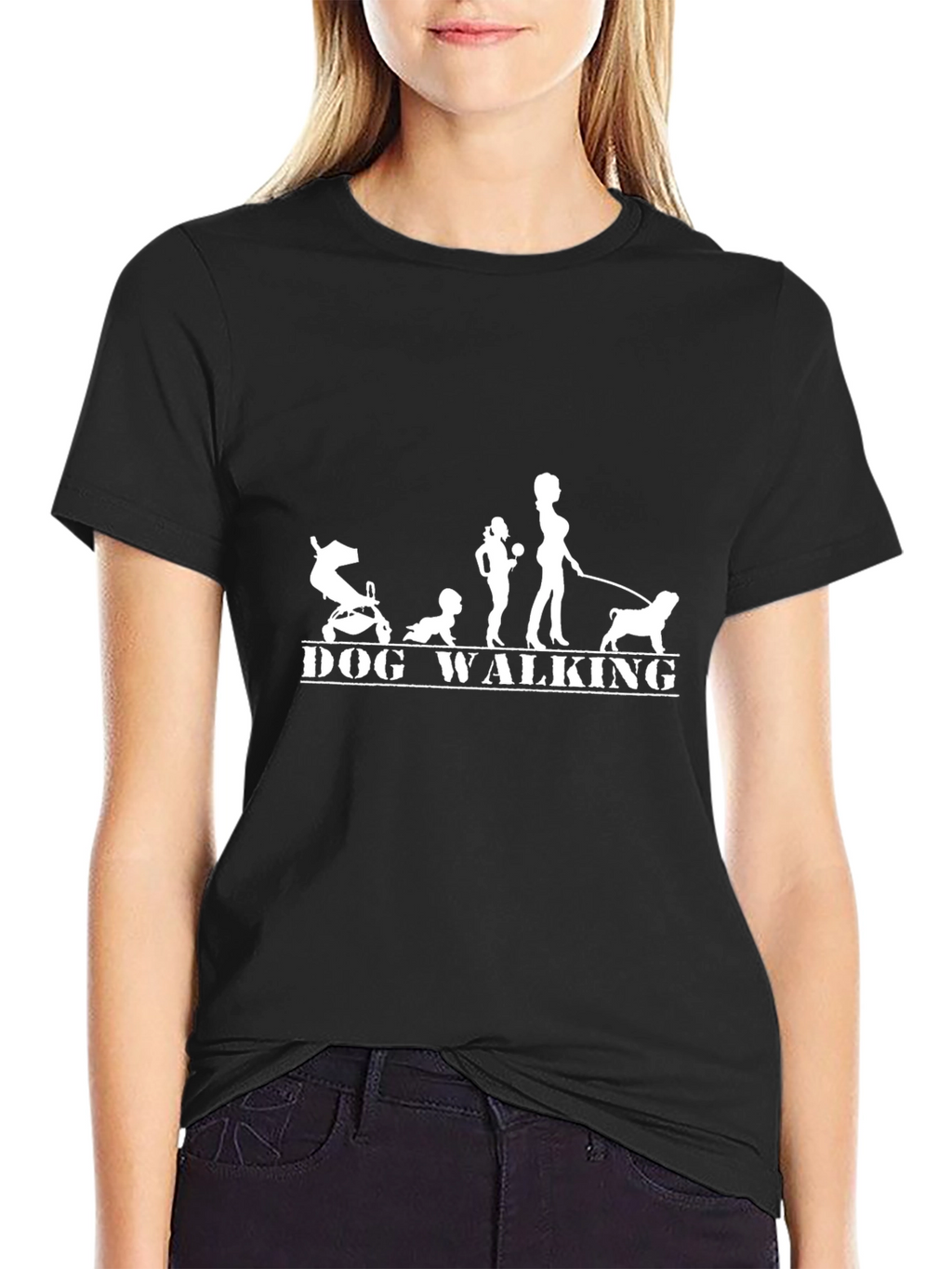 Dog Walking Silhouette T-Shirt