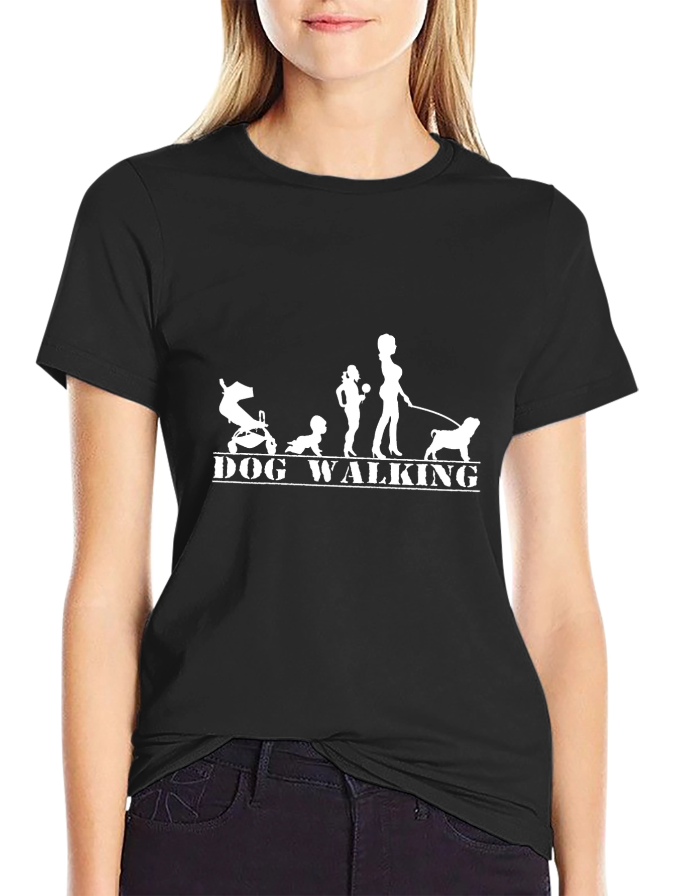 Dog Walking Silhouette T-Shirt