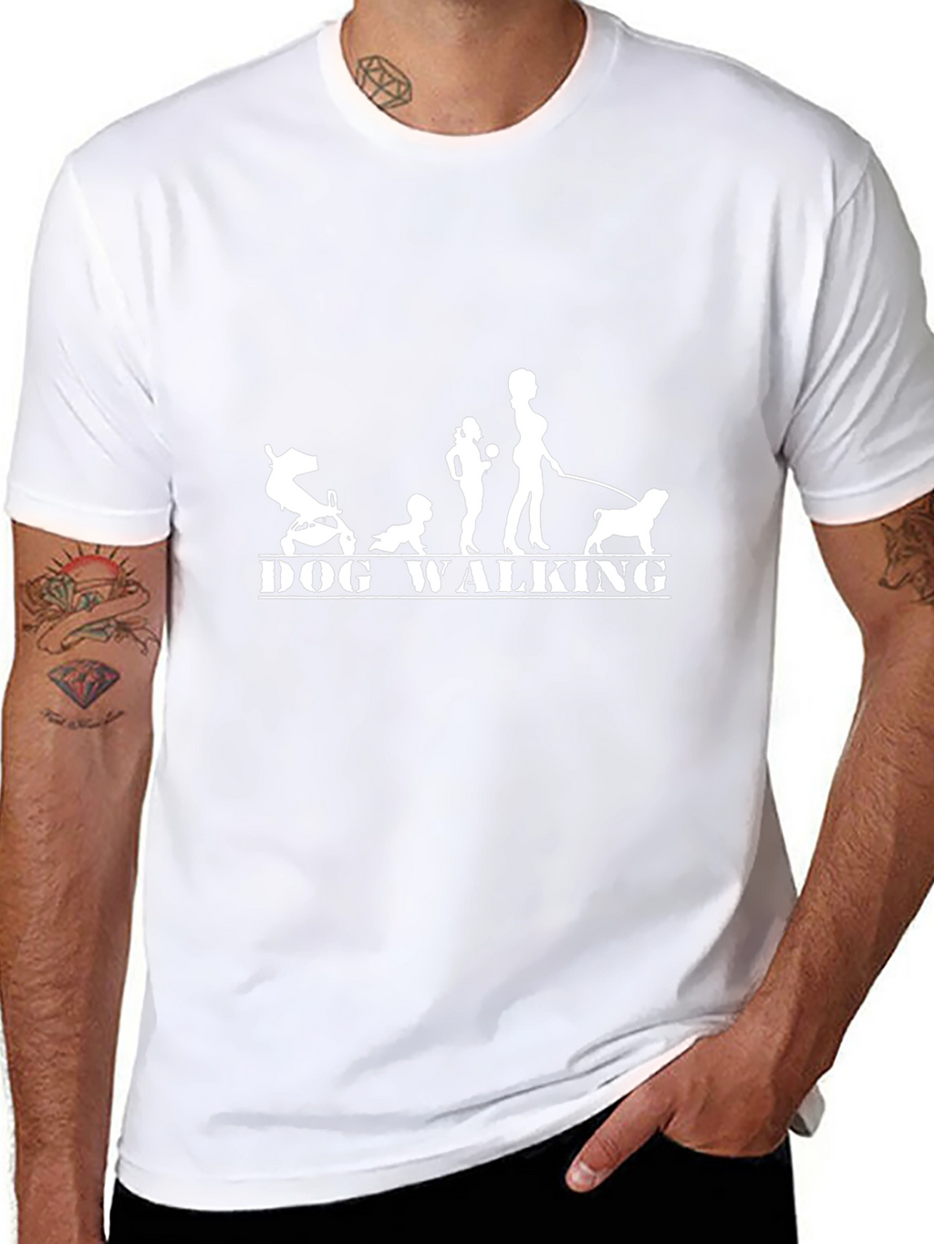 Dog Walking Silhouette T-Shirt