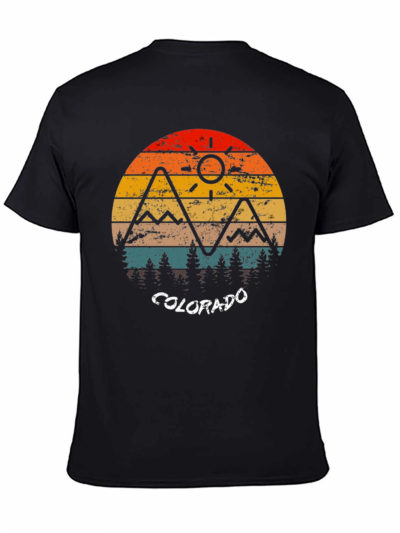 Colorado Retro Mountain Sunset T-Shirt
