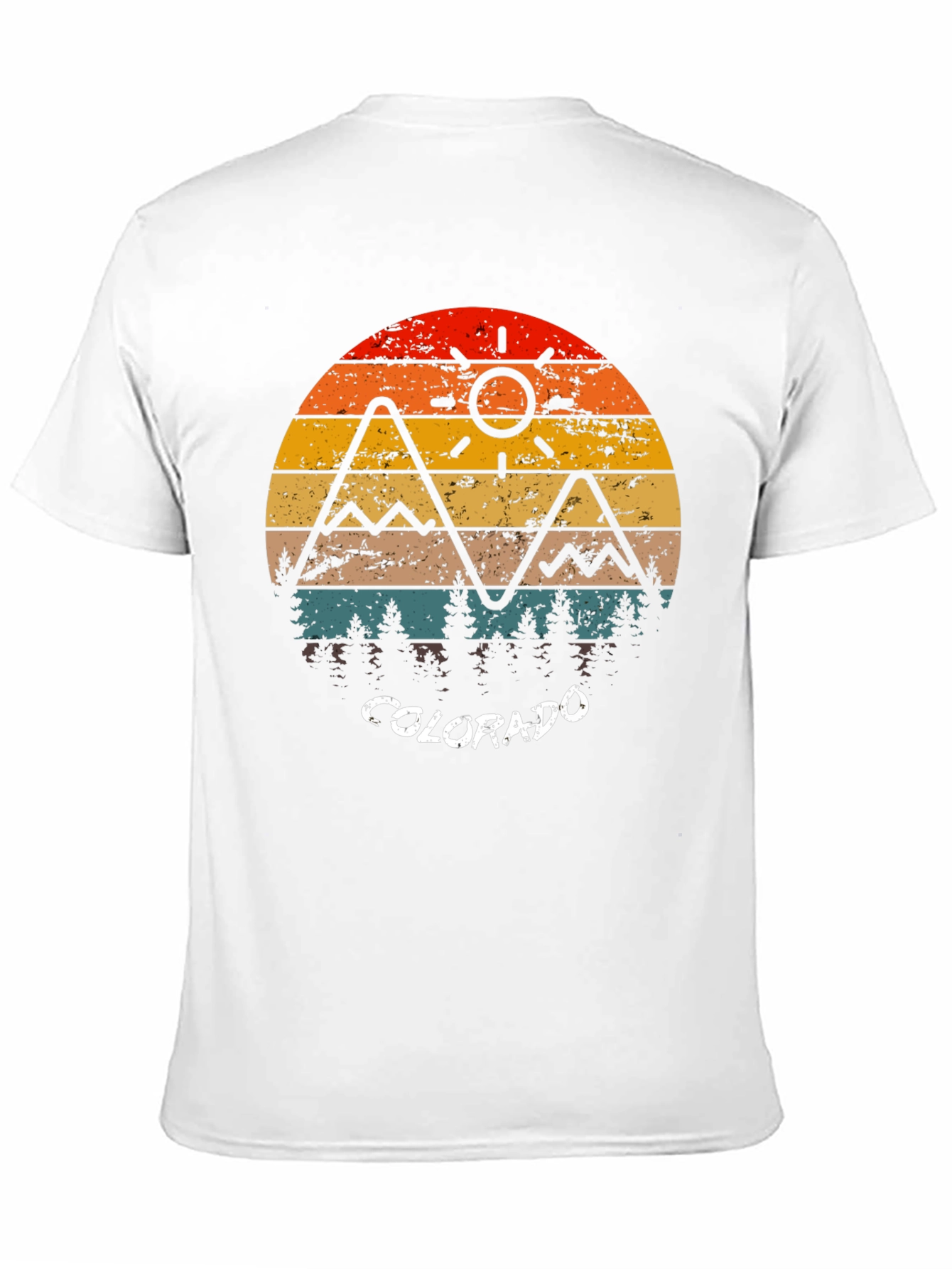 Colorado Retro Mountain Sunset T-Shirt