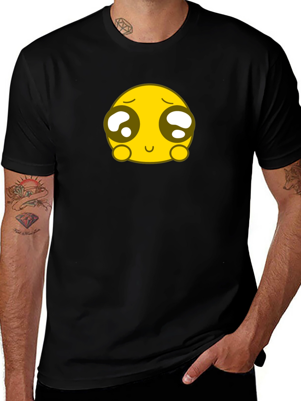 Cute Emoji Black T-Shirt