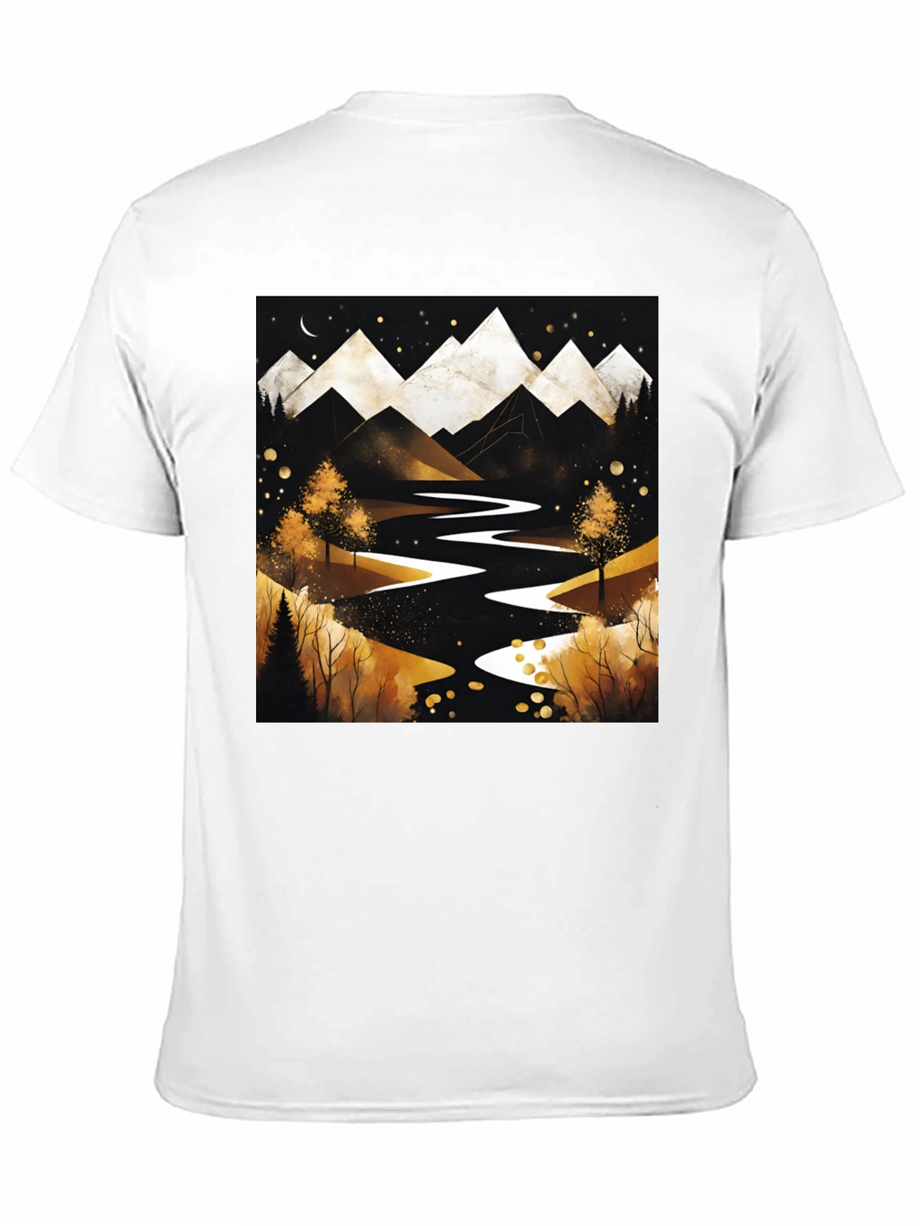 Mountain River Graphic Tee - Black