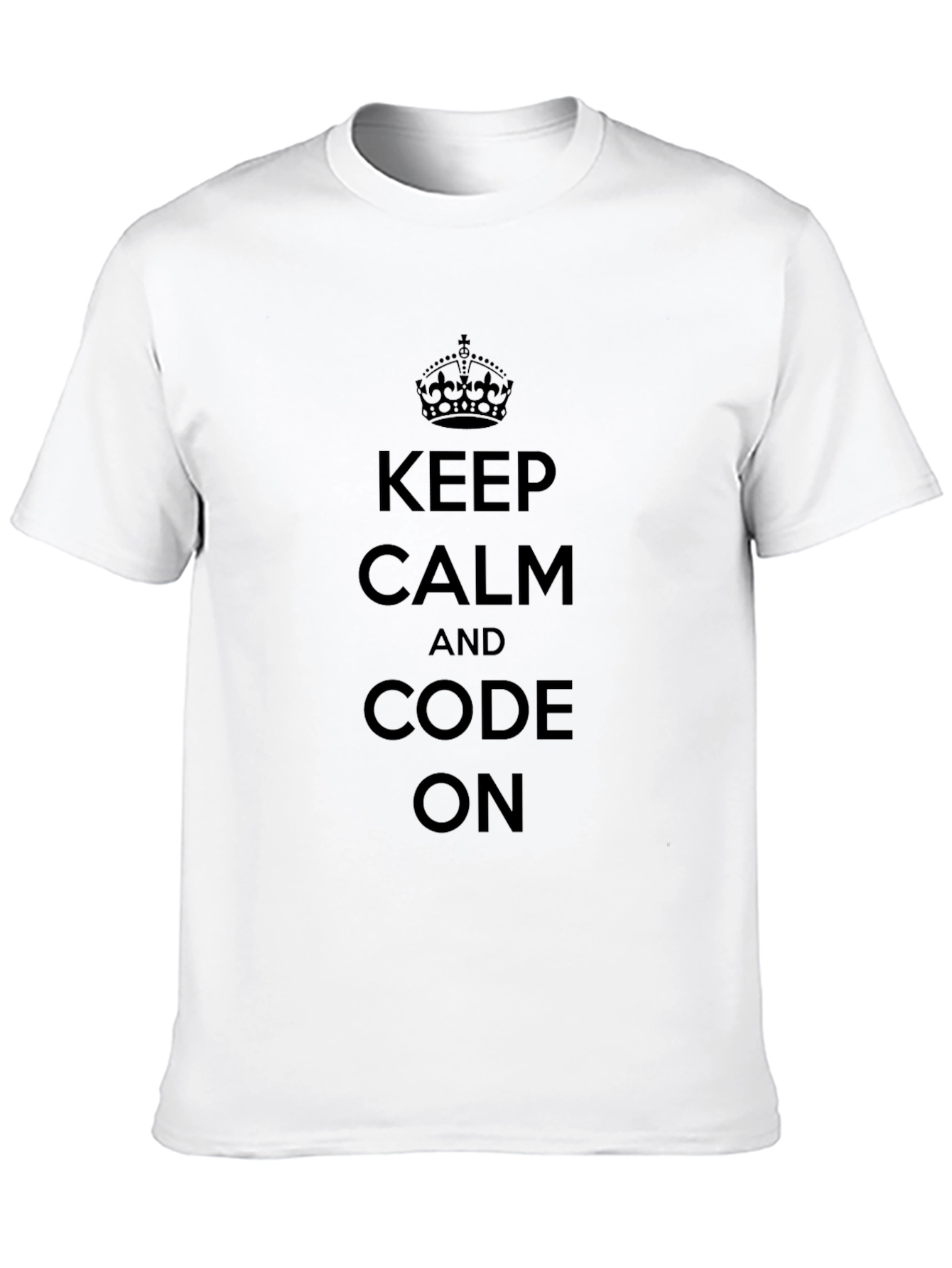 Keep Calm and Code On Black T-Shirt
