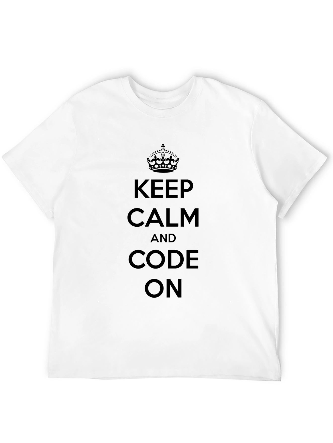 Keep Calm and Code On Black T-Shirt