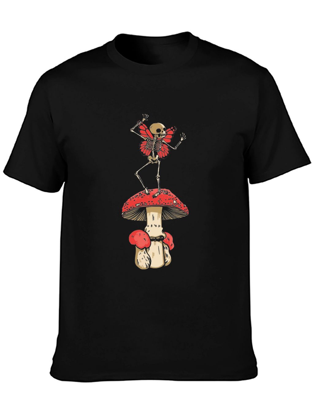 Skeleton Fairy on Mushroom T-Shirt