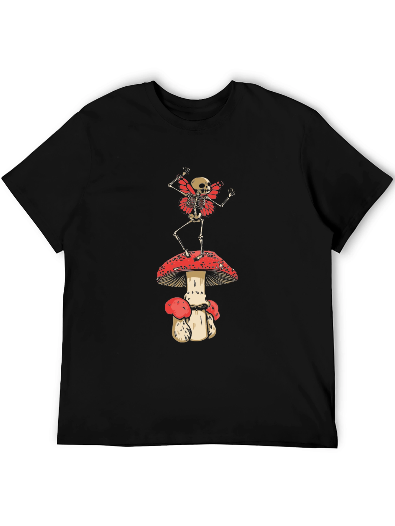 Skeleton Fairy on Mushroom T-Shirt