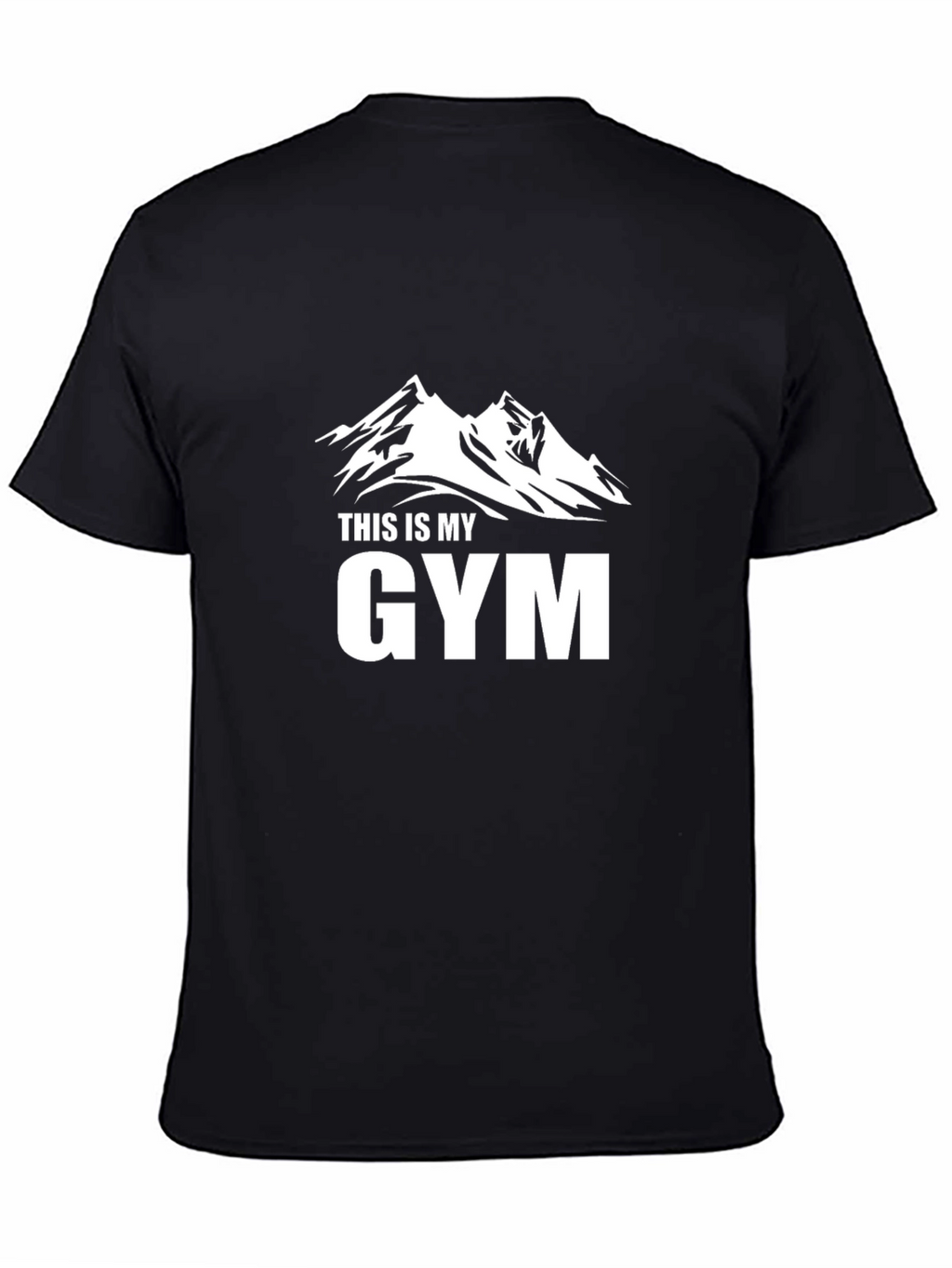 This Is My Gym Mountain Black Graphic Tee