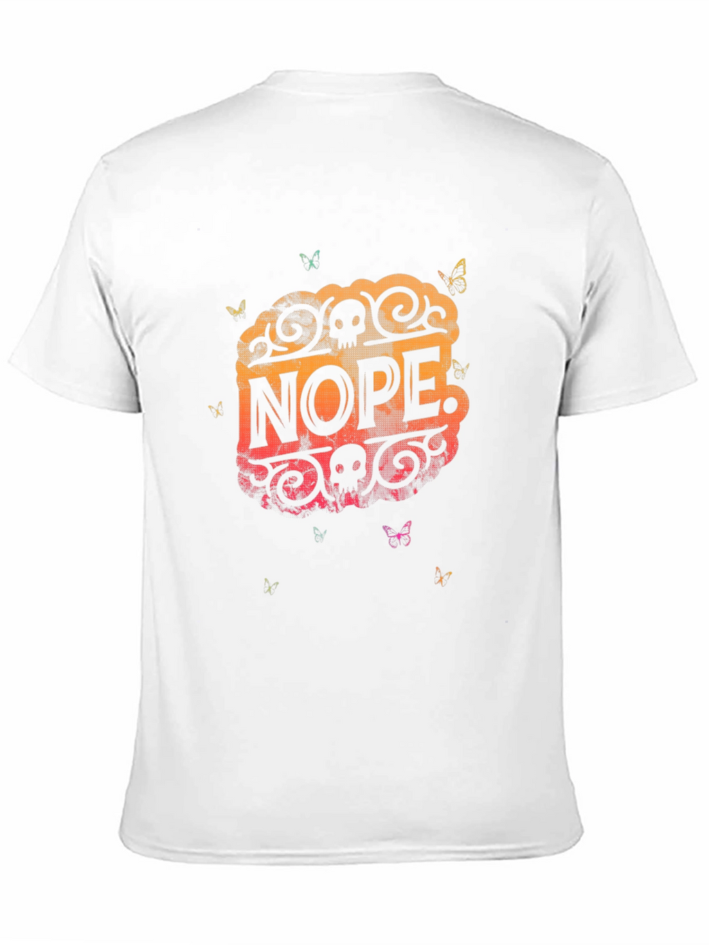 Nope Skull Butterfly Graphic Tee