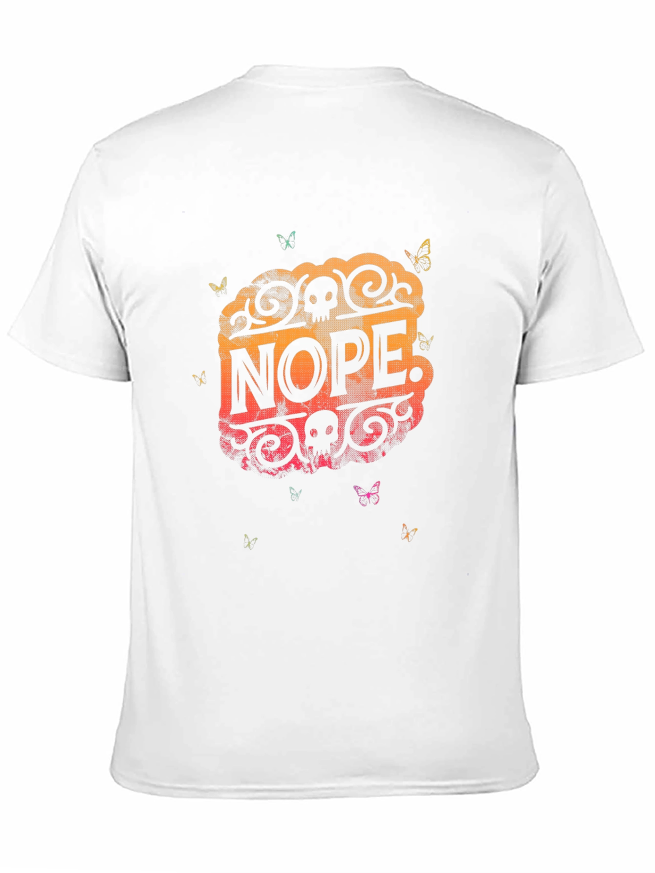 Nope Skull Butterfly Graphic Tee