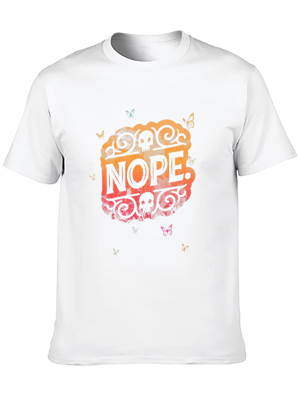 Nope Skull Butterfly Graphic Tee