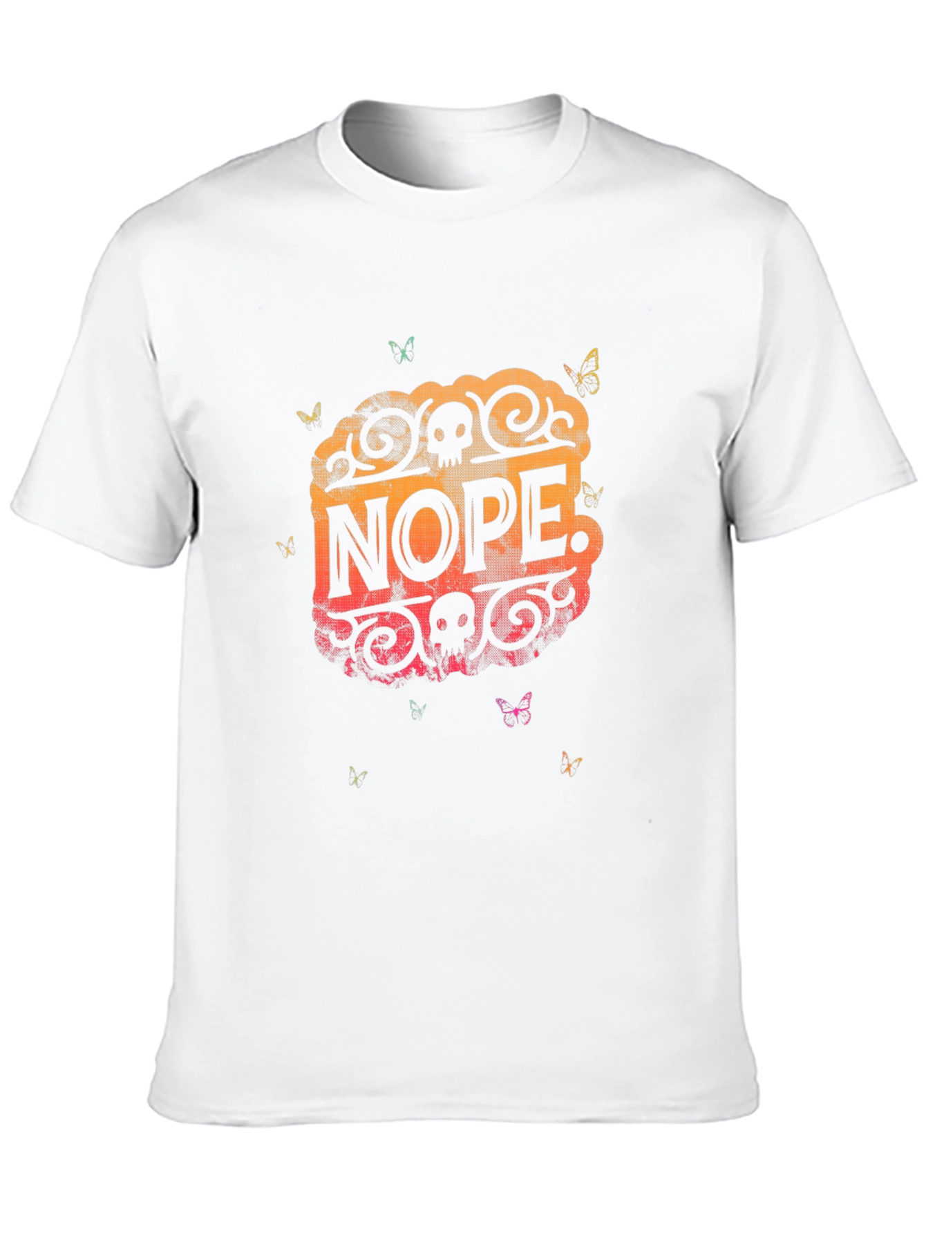 Nope Skull Butterfly Graphic Tee