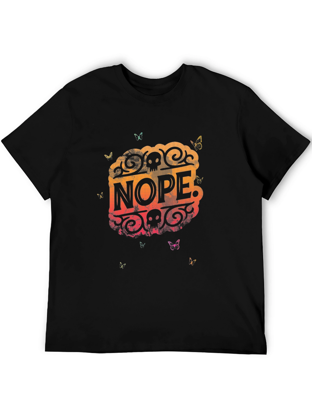 Nope Skull Butterfly Graphic Tee