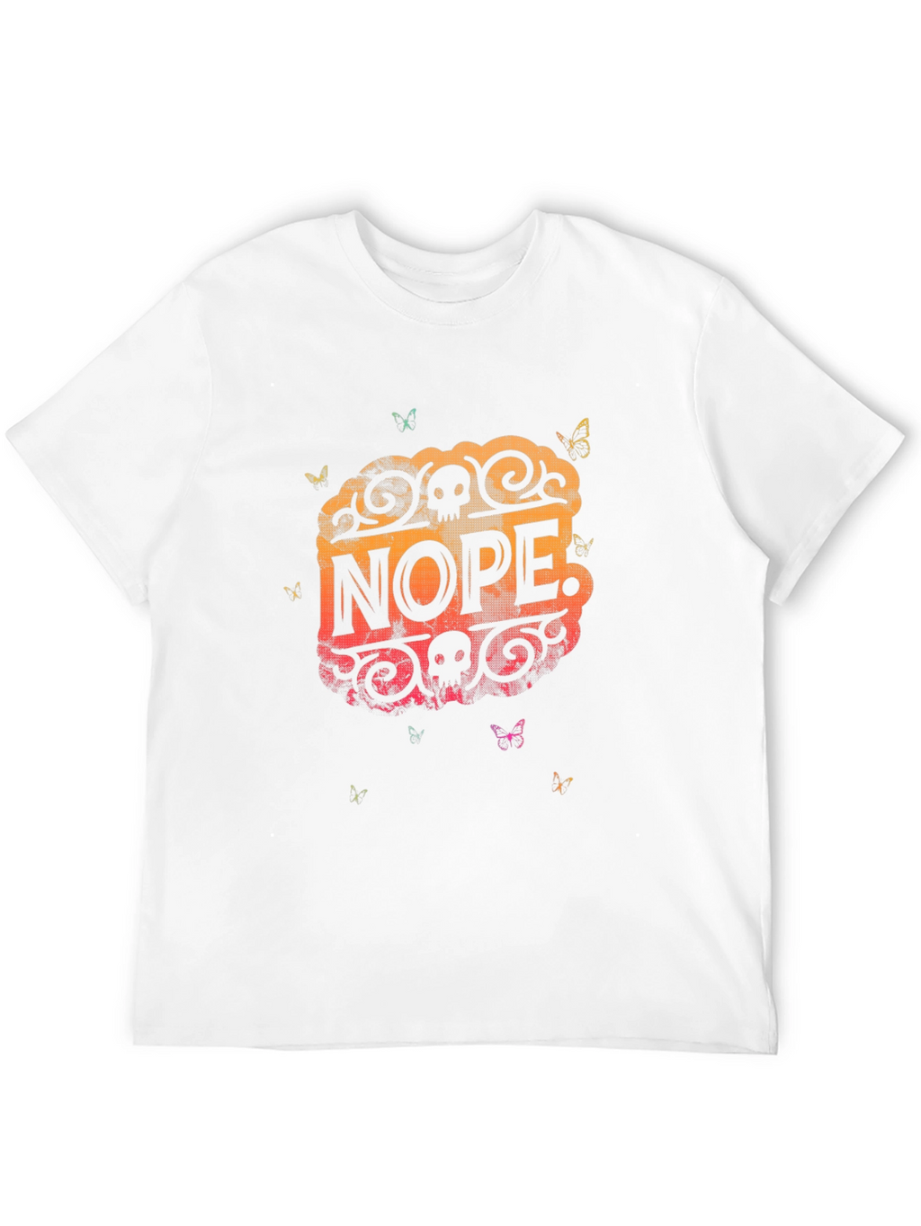 Nope Skull Butterfly Graphic Tee