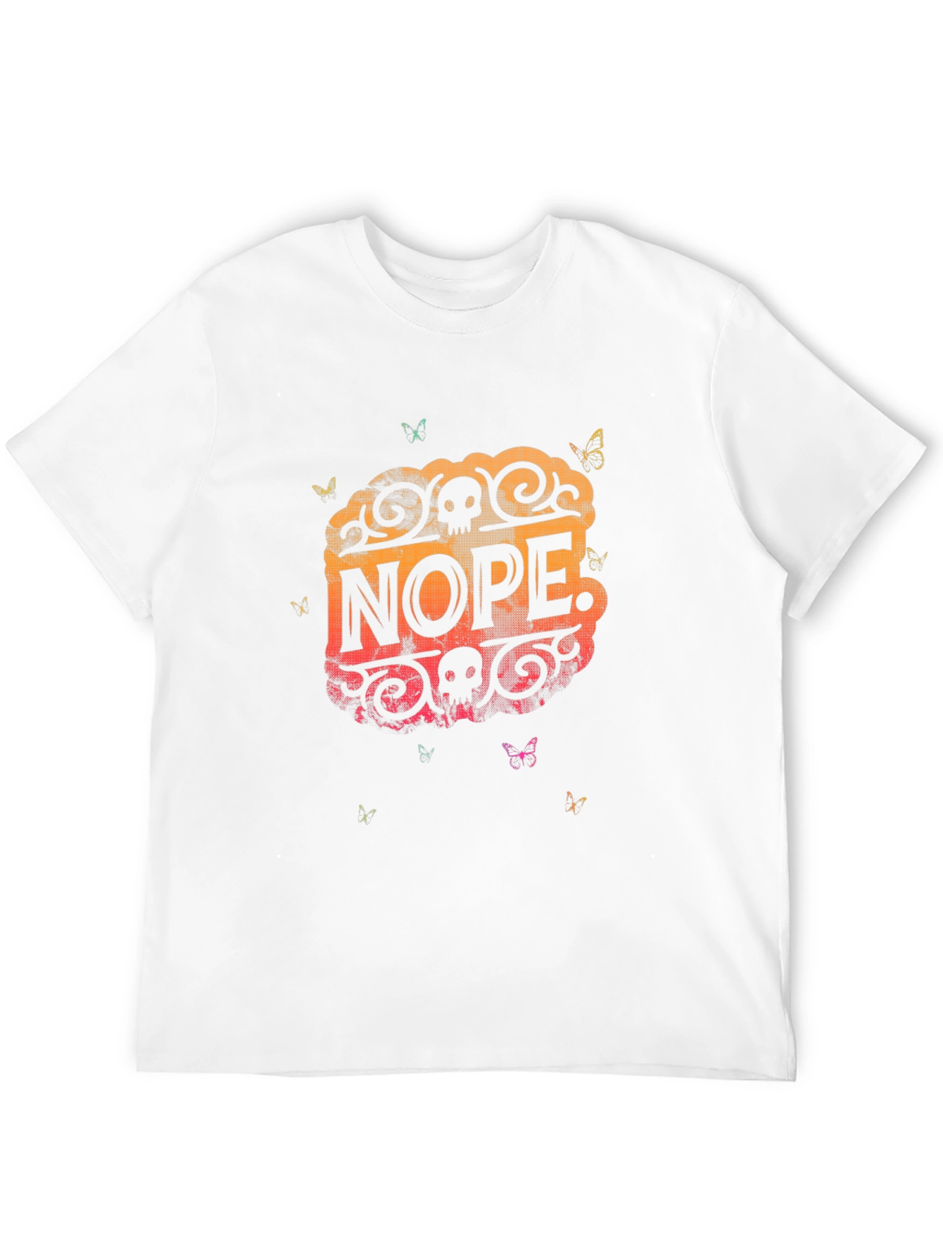 Nope Skull Butterfly Graphic Tee