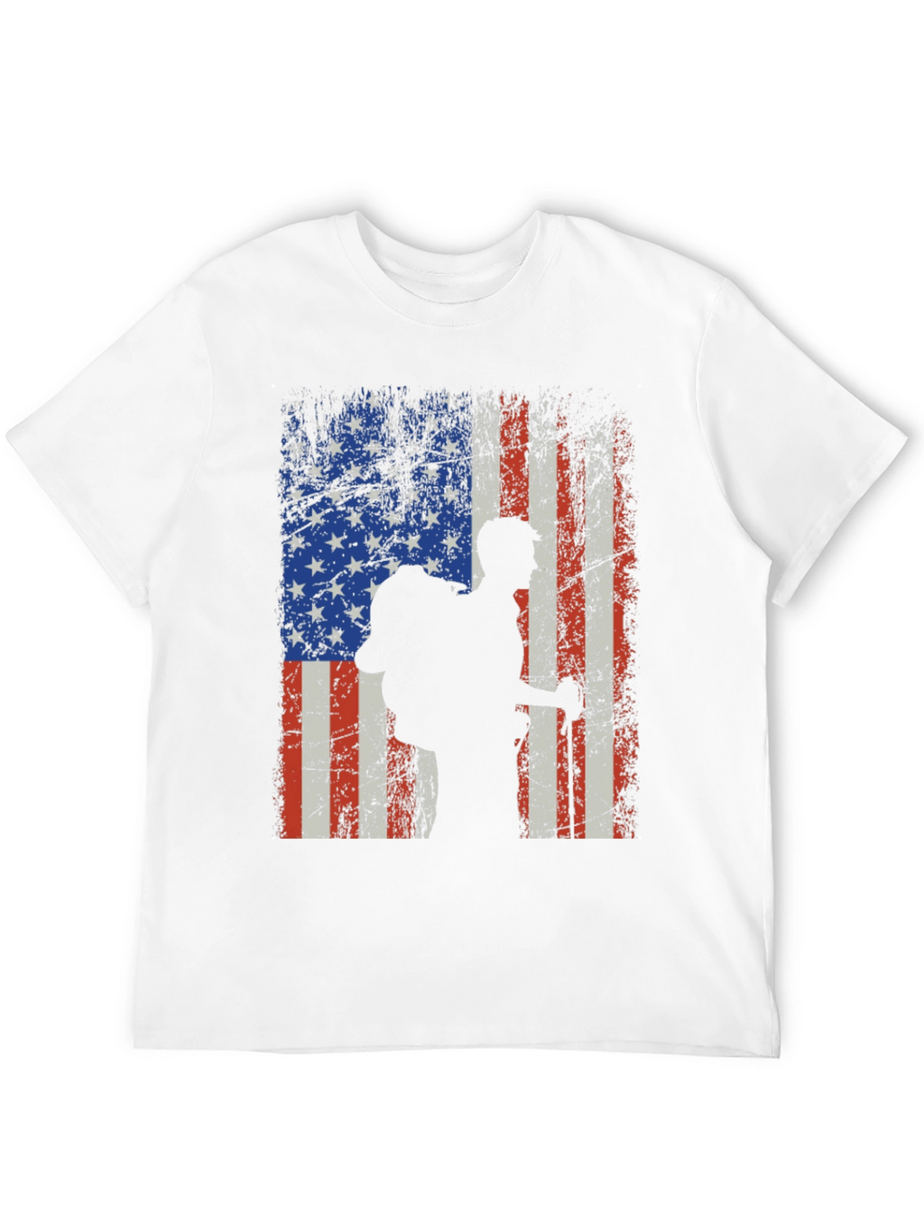 American Flag Hiker Graphic T-Shirt