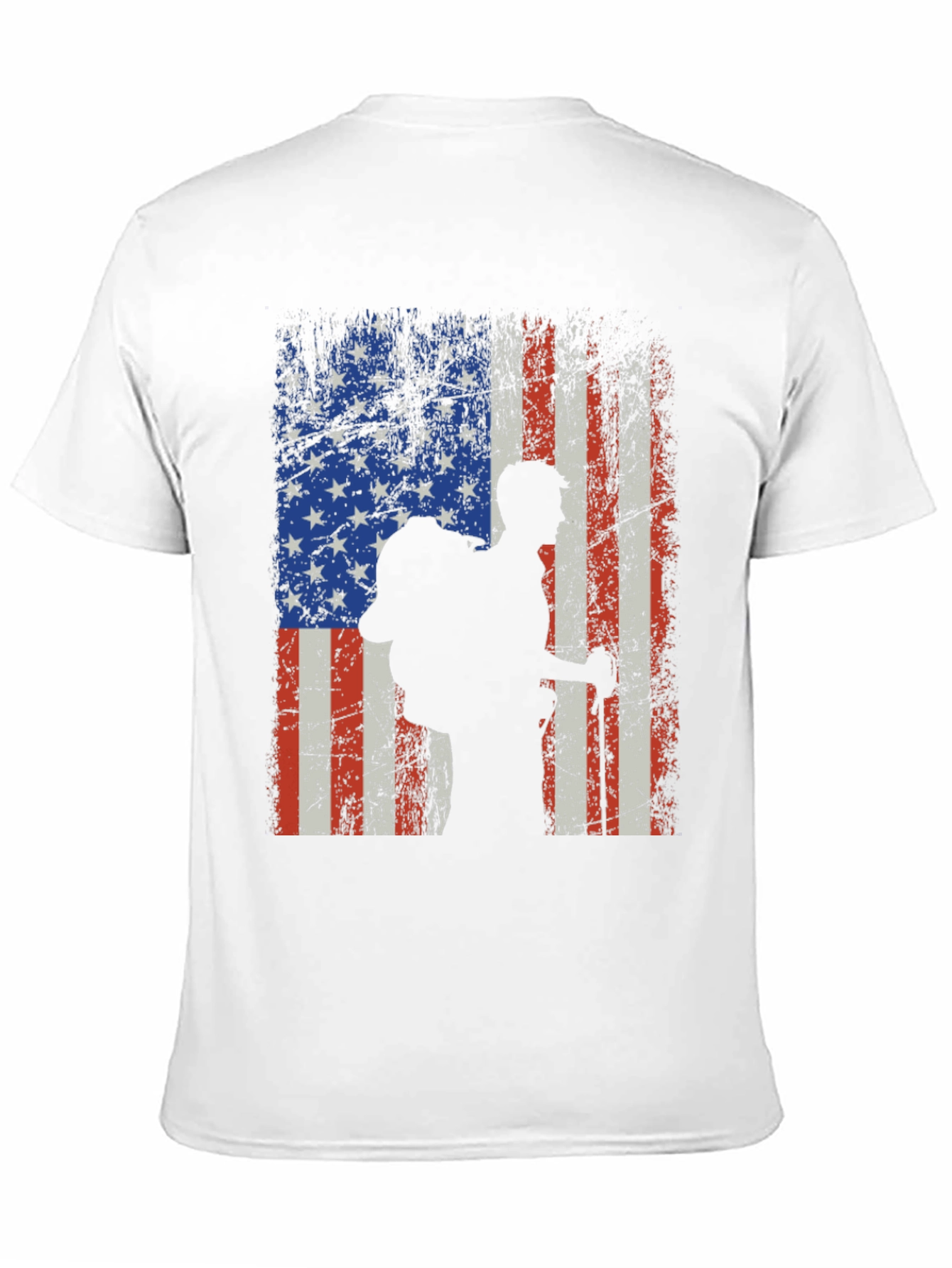 American Flag Hiker Graphic T-Shirt