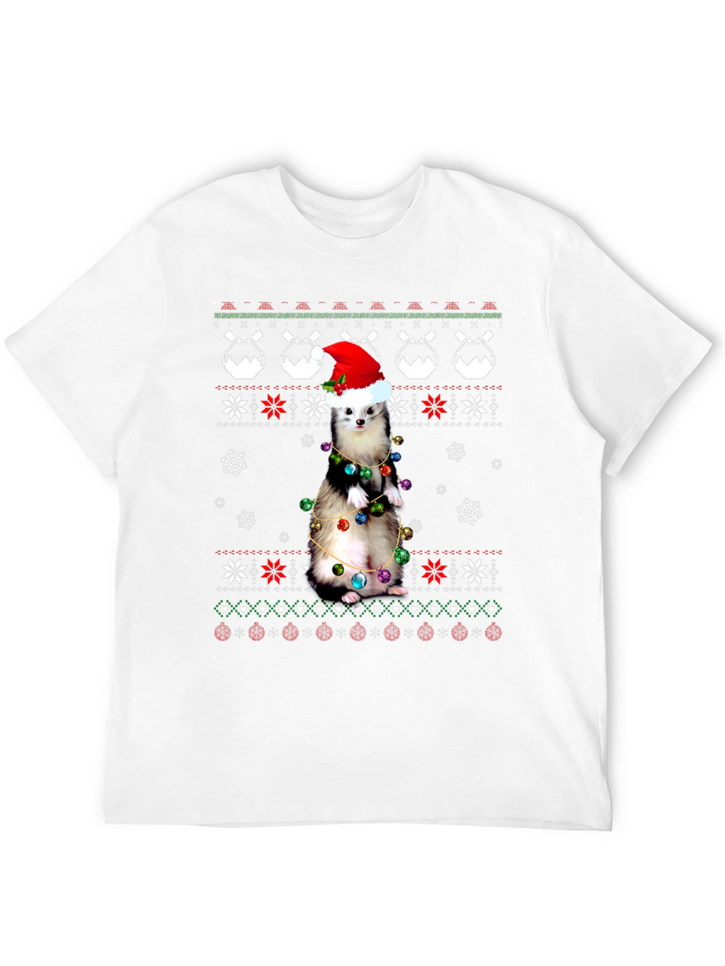 Festive Ferret Christmas T-Shirt