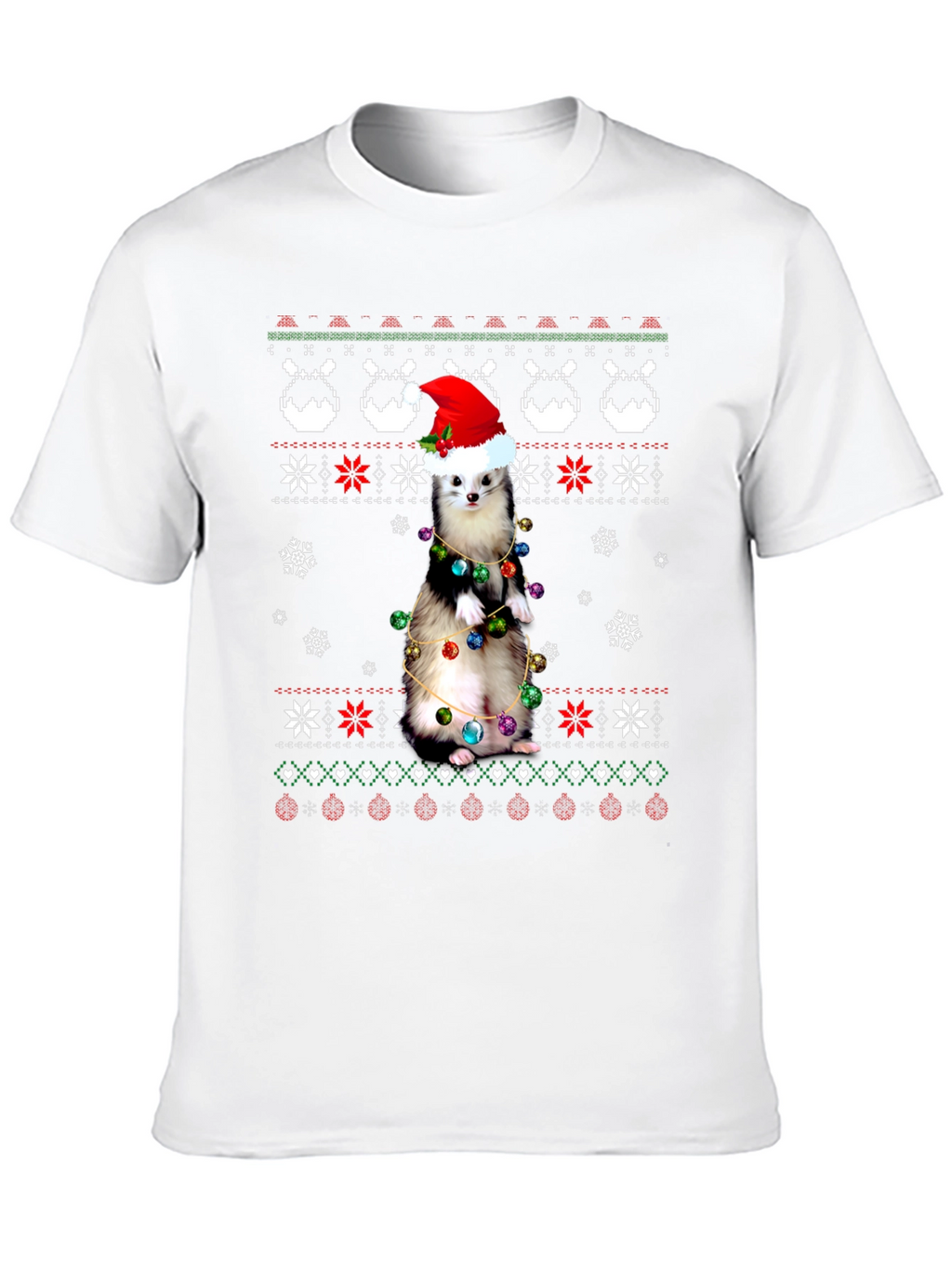 Festive Ferret Christmas T-Shirt