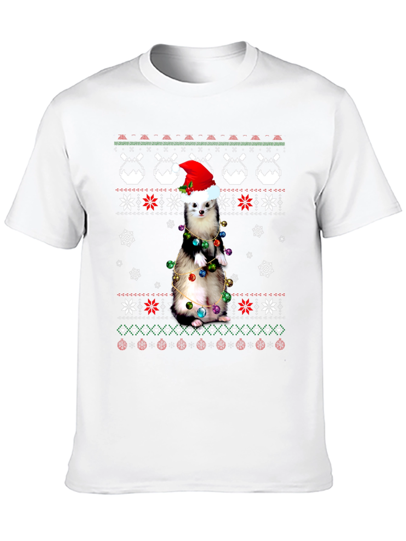 Festive Ferret Christmas T-Shirt
