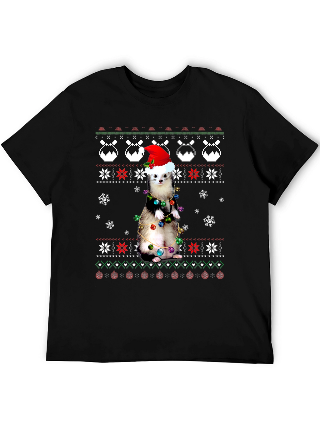 Festive Ferret Christmas T-Shirt